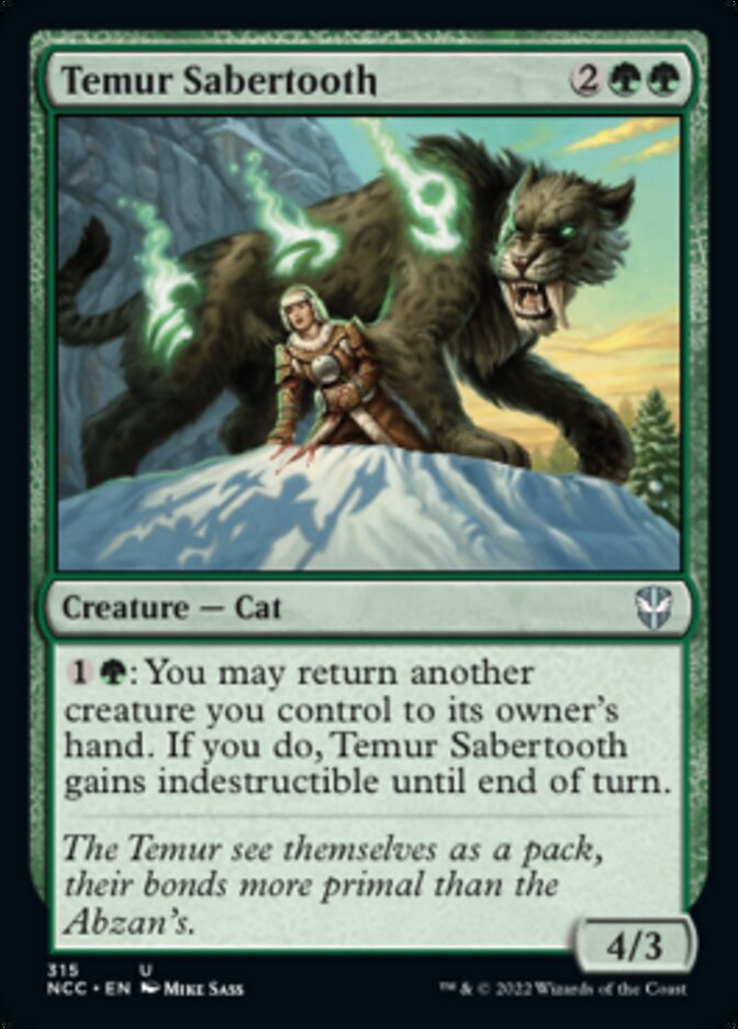 Temur Sabertooth [Streets of New Capenna Commander] | Galaxy Games LLC