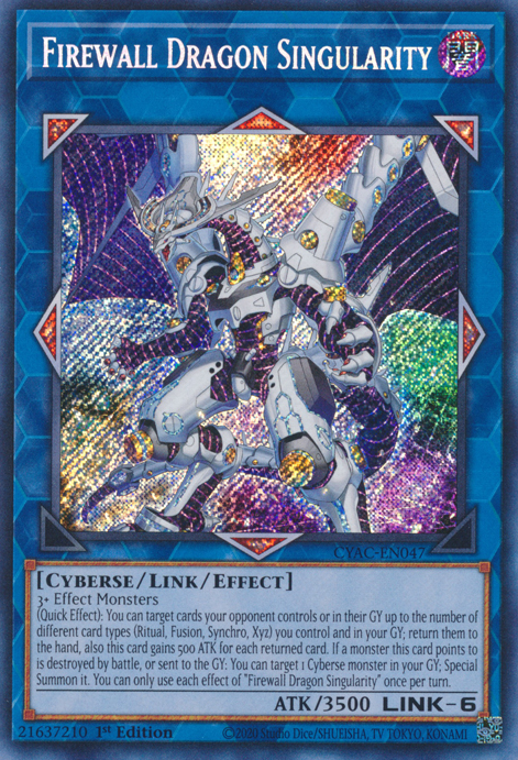 Firewall Dragon Singularity [CYAC-EN047] Secret Rare | Galaxy Games LLC