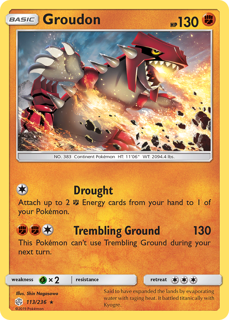 Groudon (113/236) [Sun & Moon: Cosmic Eclipse] | Galaxy Games LLC