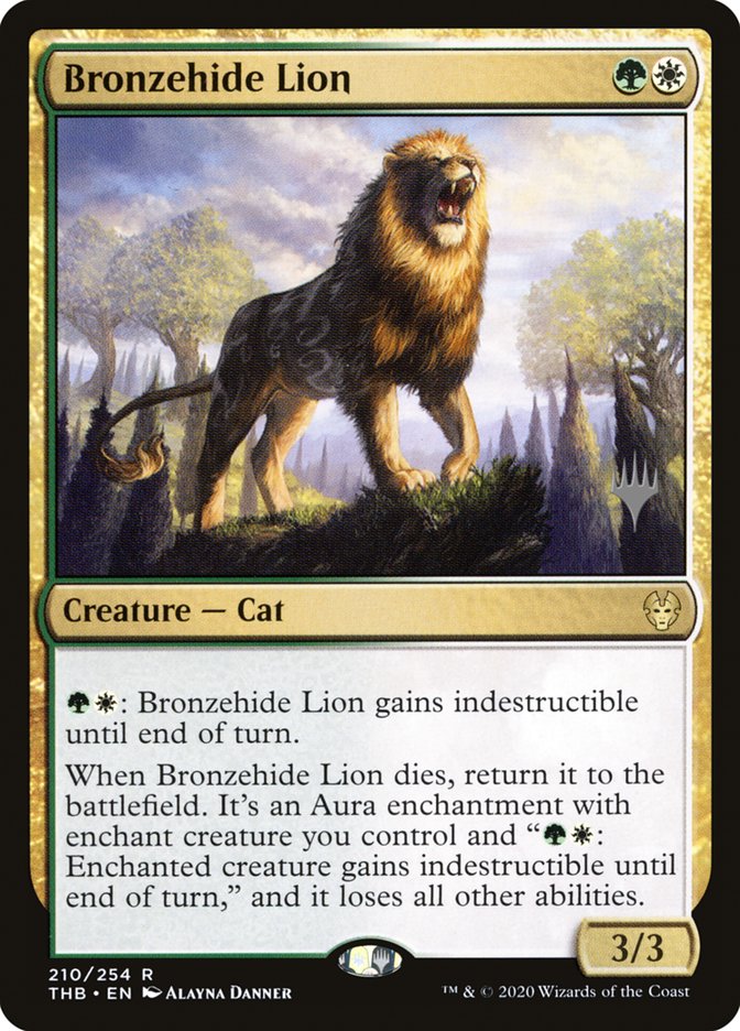 Bronzehide Lion (Promo Pack) [Theros Beyond Death Promos] | Galaxy Games LLC