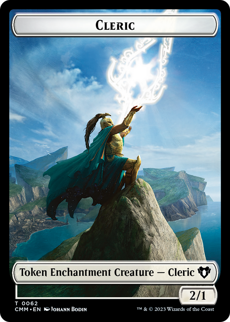 Cleric // Cat Beast Double-Sided Token [Commander Masters Tokens] | Galaxy Games LLC