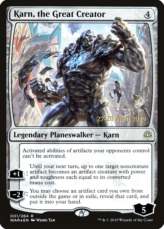 Karn, the Great Creator [War of the Spark Prerelease Promos] | Galaxy Games LLC