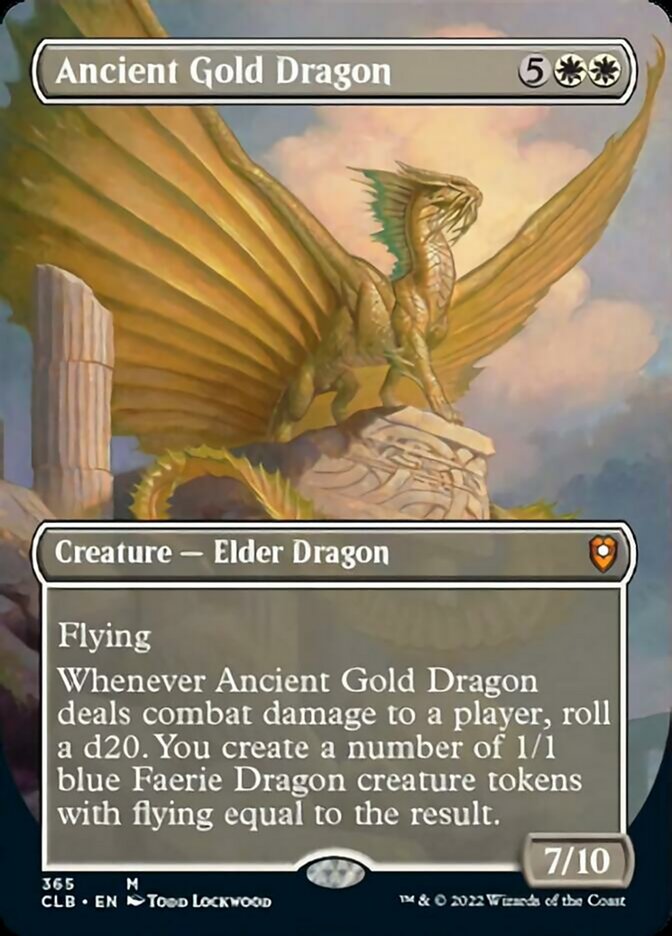 Ancient Gold Dragon (Borderless Alternate Art) [Commander Legends: Battle for Baldur's Gate] | Galaxy Games LLC