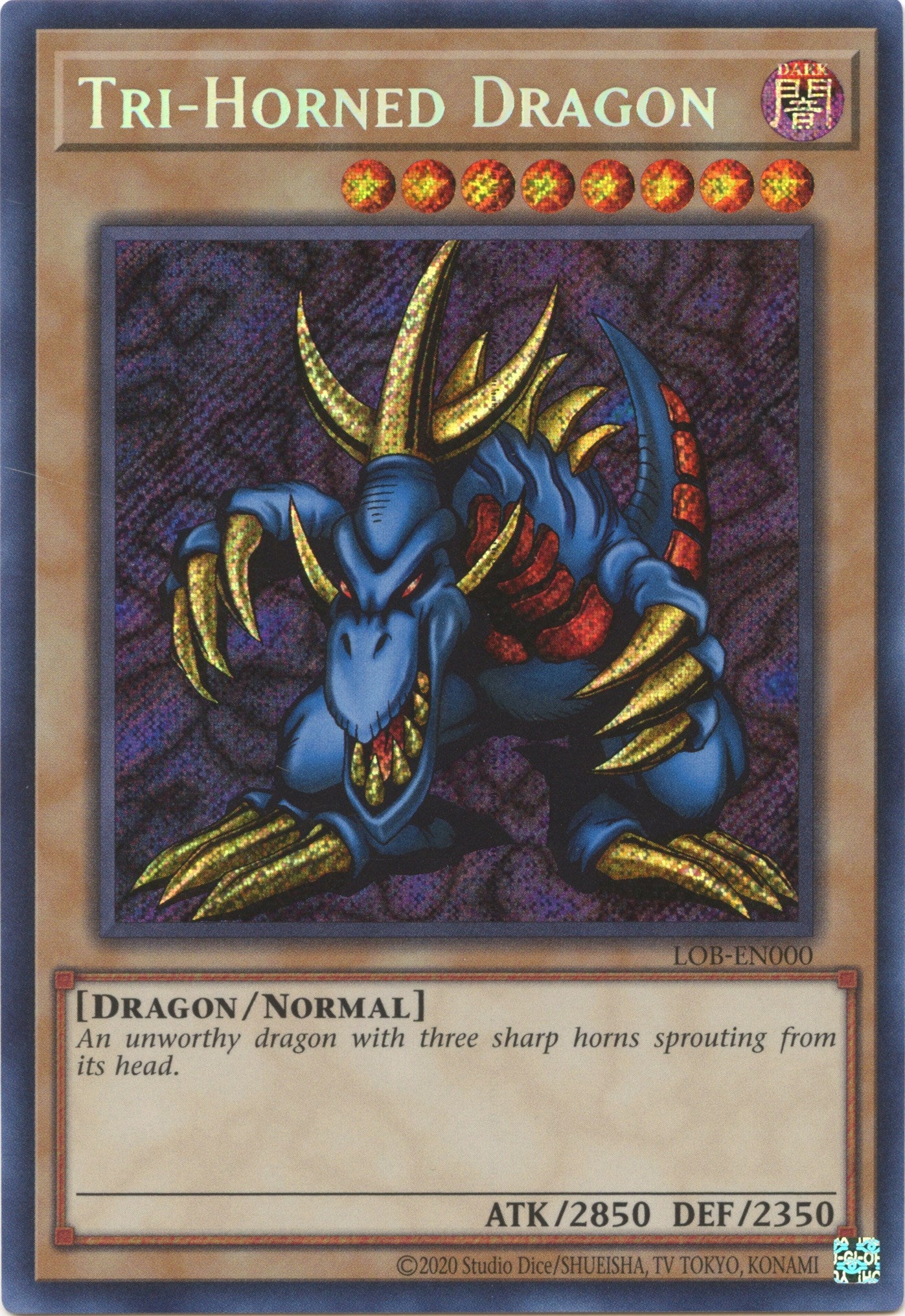 Tri-Horned Dragon (25th Anniversary) [LOB-EN000] Secret Rare | Galaxy Games LLC