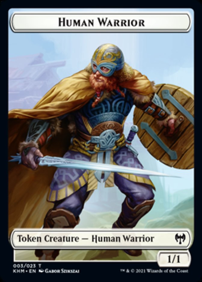 Human Warrior Token [Kaldheim Tokens] | Galaxy Games LLC