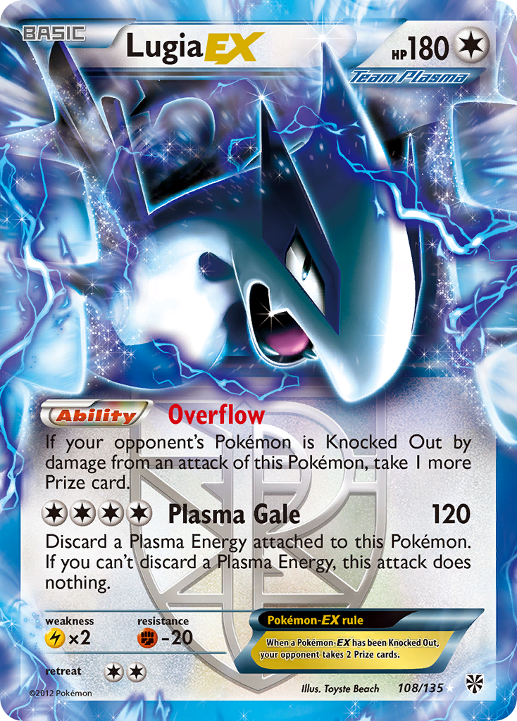 Lugia EX (108/135) [Black & White: Plasma Storm] | Galaxy Games LLC