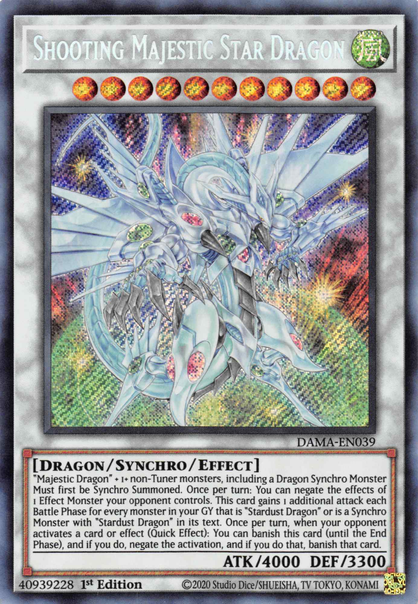 Shooting Majestic Star Dragon [DAMA-EN039] Secret Rare | Galaxy Games LLC