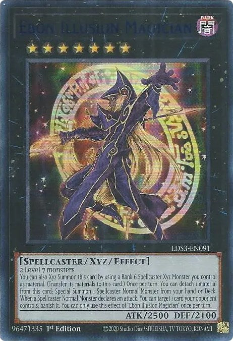 Ebon Illusion Magician (Blue) [LDS3-EN091] Ultra Rare | Galaxy Games LLC