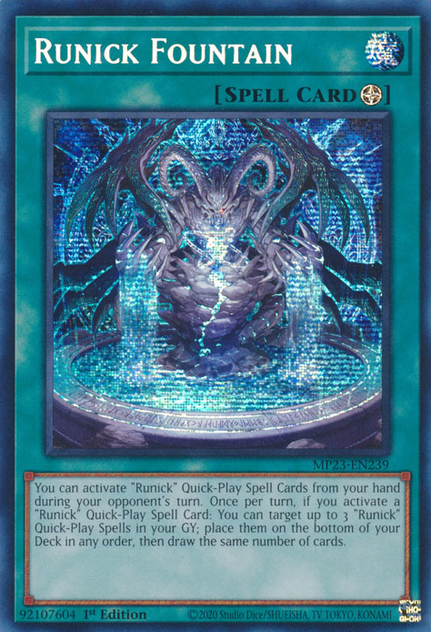 Runick Fountain [MP23-EN239] Prismatic Secret Rare | Galaxy Games LLC