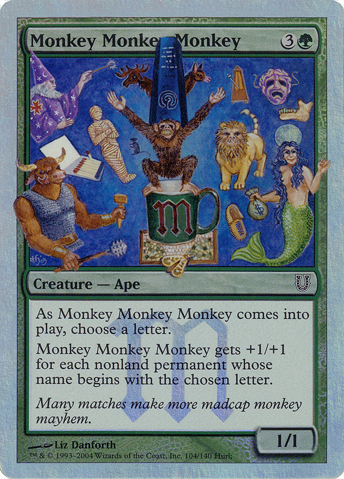 Monkey Monkey Monkey (Alternate Foil) [Unhinged] | Galaxy Games LLC