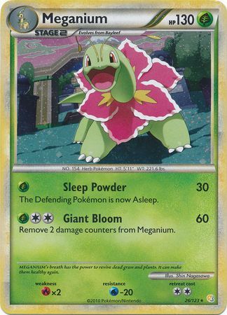 Meganium (26/123) (Cracked Ice Holo) [HeartGold & SoulSilver: Base Set] | Galaxy Games LLC