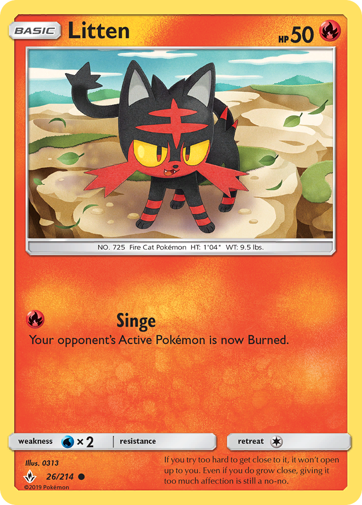 Litten (26/214) [Sun & Moon: Unbroken Bonds] | Galaxy Games LLC