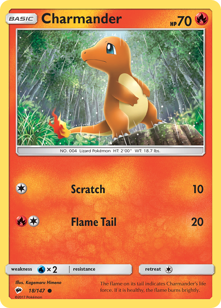 Charmander (18/147) [Sun & Moon: Burning Shadows] | Galaxy Games LLC