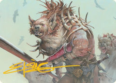 Gnoll Art Card (Gold-Stamped Signature) [Dungeons & Dragons: Adventures in the Forgotten Realms Art Series] | Galaxy Games LLC