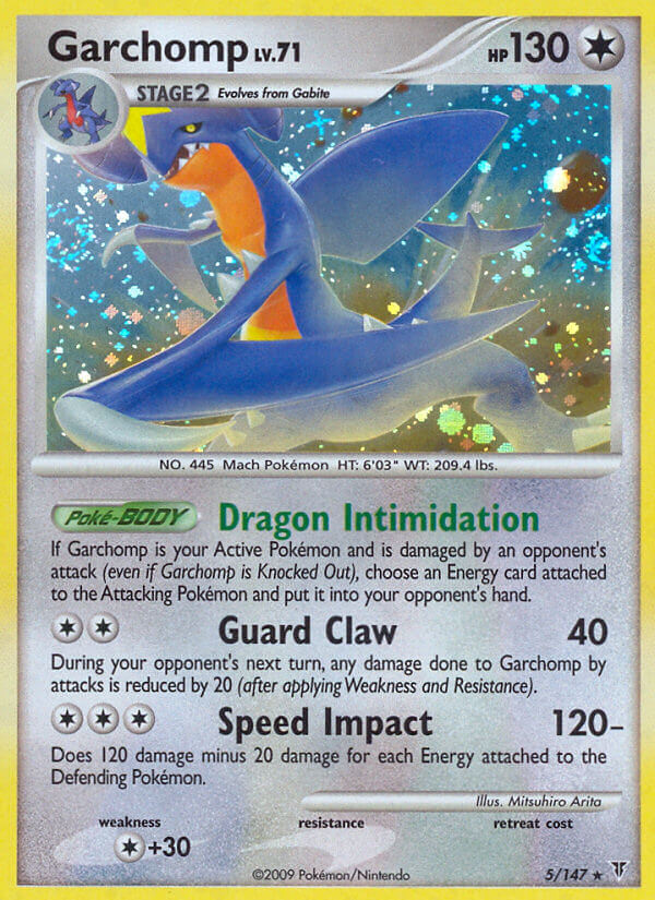 Garchomp (5/147) (Cracked Ice Holo) (Theme Deck Exclusive) [Platinum: Supreme Victors] | Galaxy Games LLC