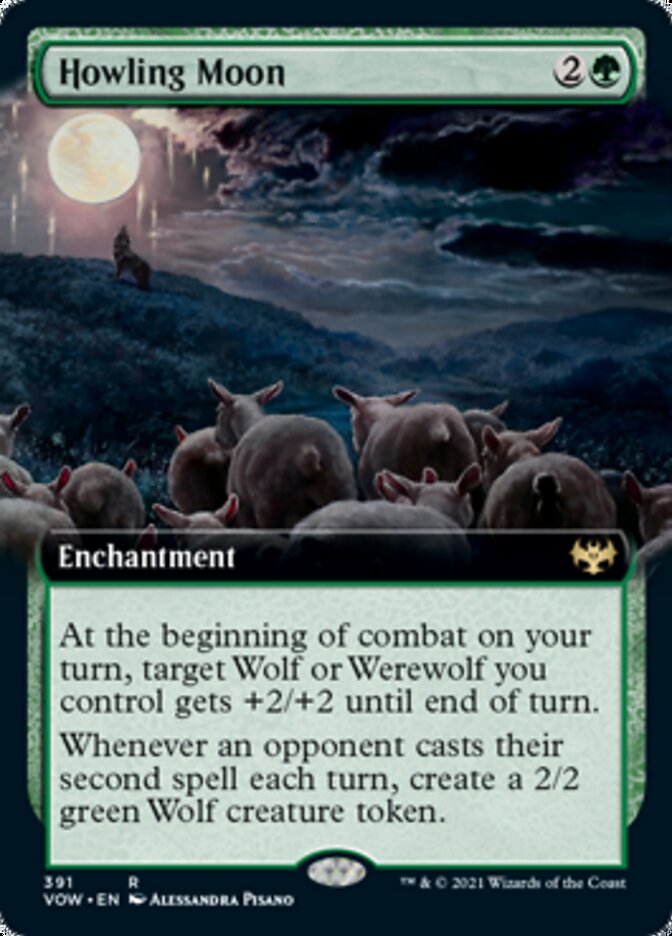 Howling Moon (Extended Art) [Innistrad: Crimson Vow] | Galaxy Games LLC