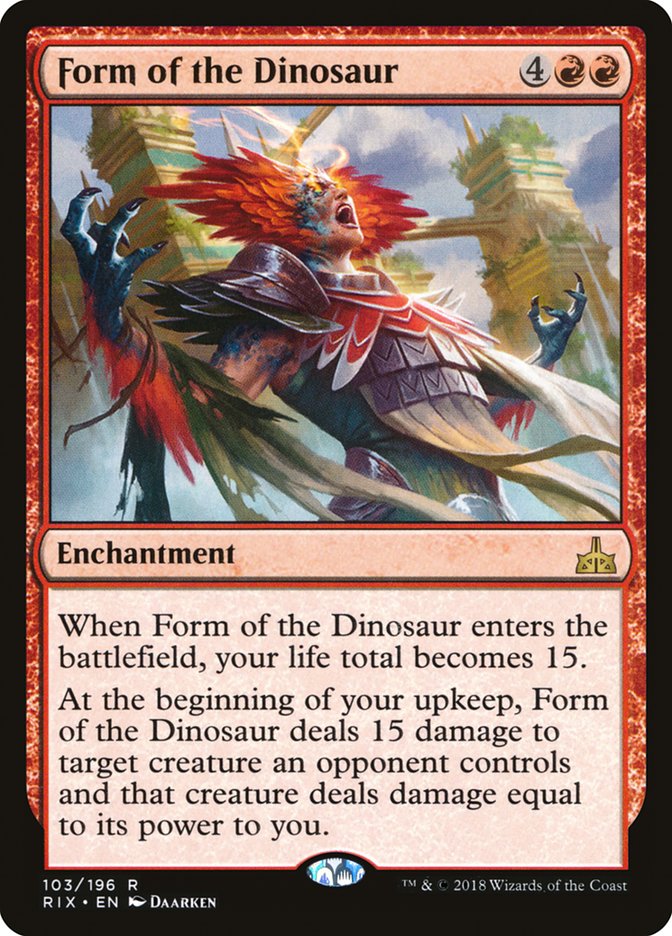 Form of the Dinosaur [Rivals of Ixalan] | Galaxy Games LLC