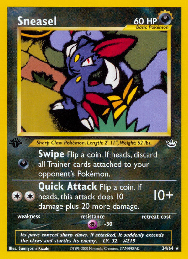 Sneasel (24/64) [Neo Revelation 1st Edition] | Galaxy Games LLC