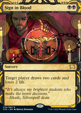Sign in Blood (Foil Etched) [Strixhaven: School of Mages Mystical Archive] | Galaxy Games LLC