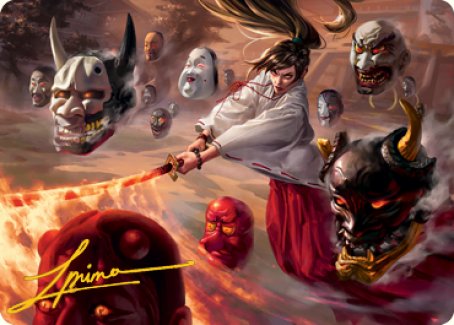 Unquenchable Fury Art Card (Gold-Stamped Signature) [Kamigawa: Neon Dynasty Art Series] | Galaxy Games LLC