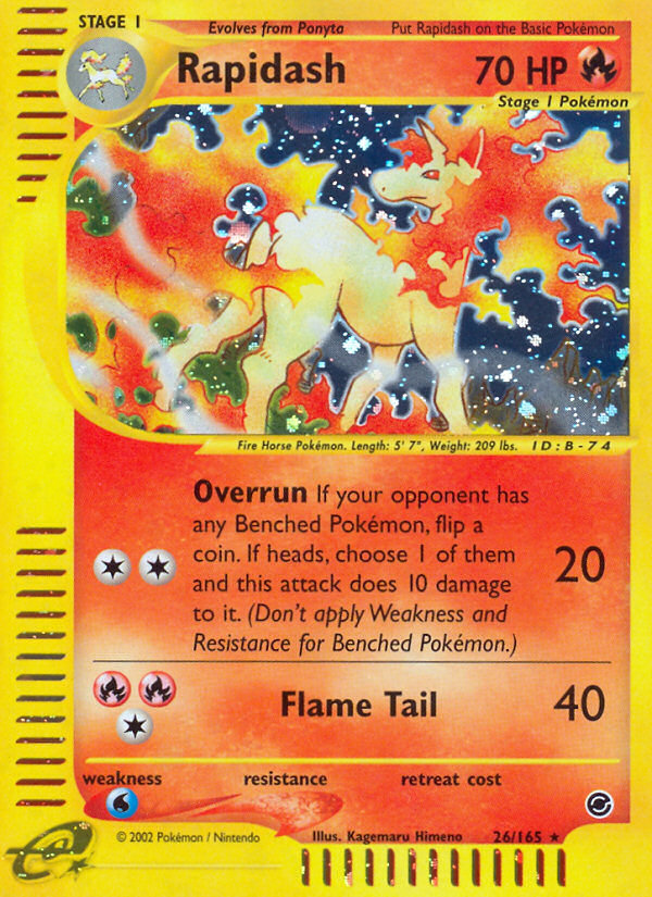 Rapidash (26/165) [Expedition: Base Set] | Galaxy Games LLC