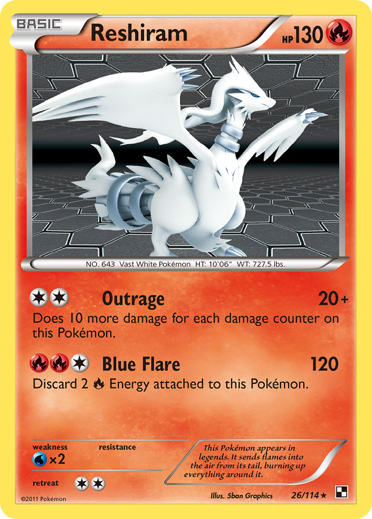 Reshiram (26/114) [Black & White: Base Set] | Galaxy Games LLC