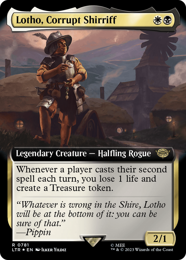 Lotho, Corrupt Shirriff (Extended Art) (Surge Foil) [The Lord of the Rings: Tales of Middle-Earth] | Galaxy Games LLC