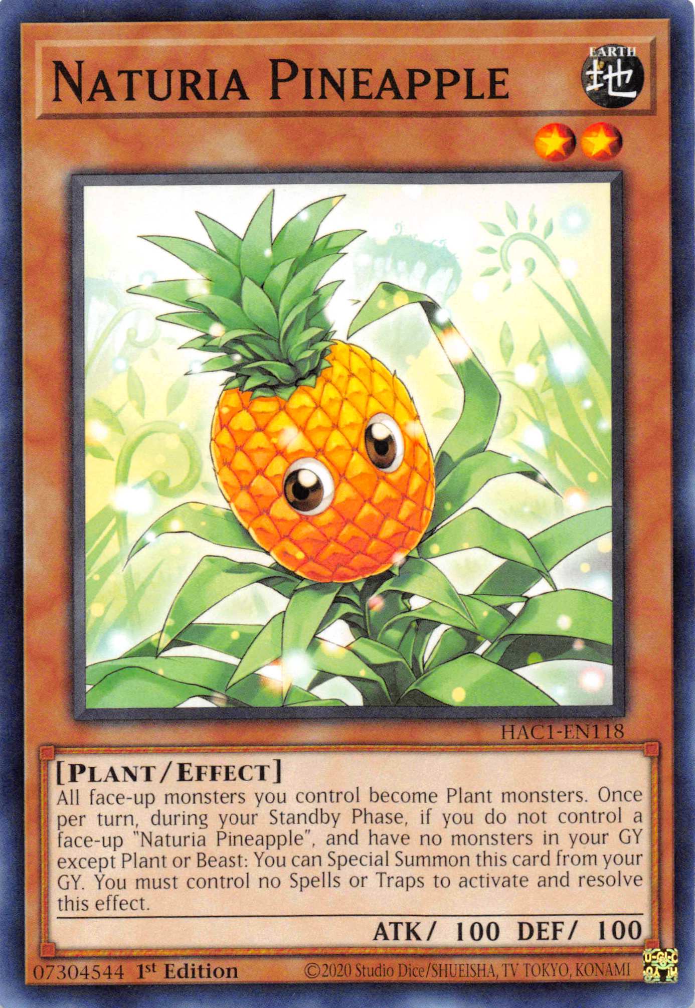 Naturia Pineapple [HAC1-EN118] Common | Galaxy Games LLC