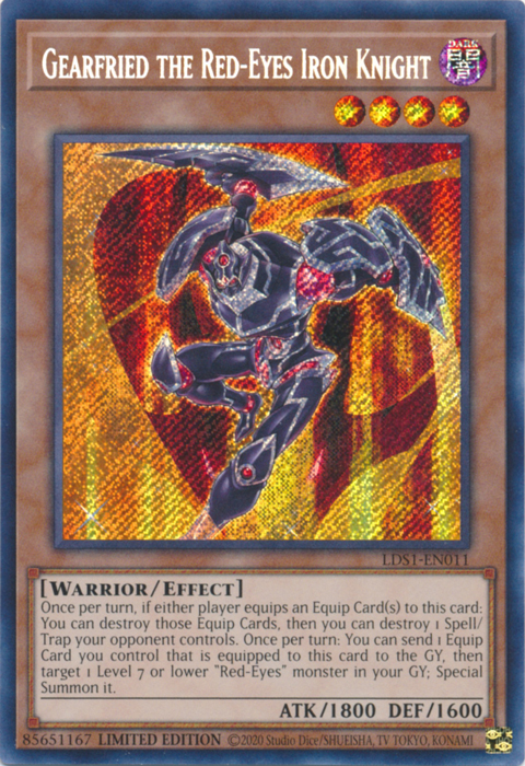 Gearfried the Red-Eyes Iron Knight [LDS1-EN011] Secret Rare | Galaxy Games LLC