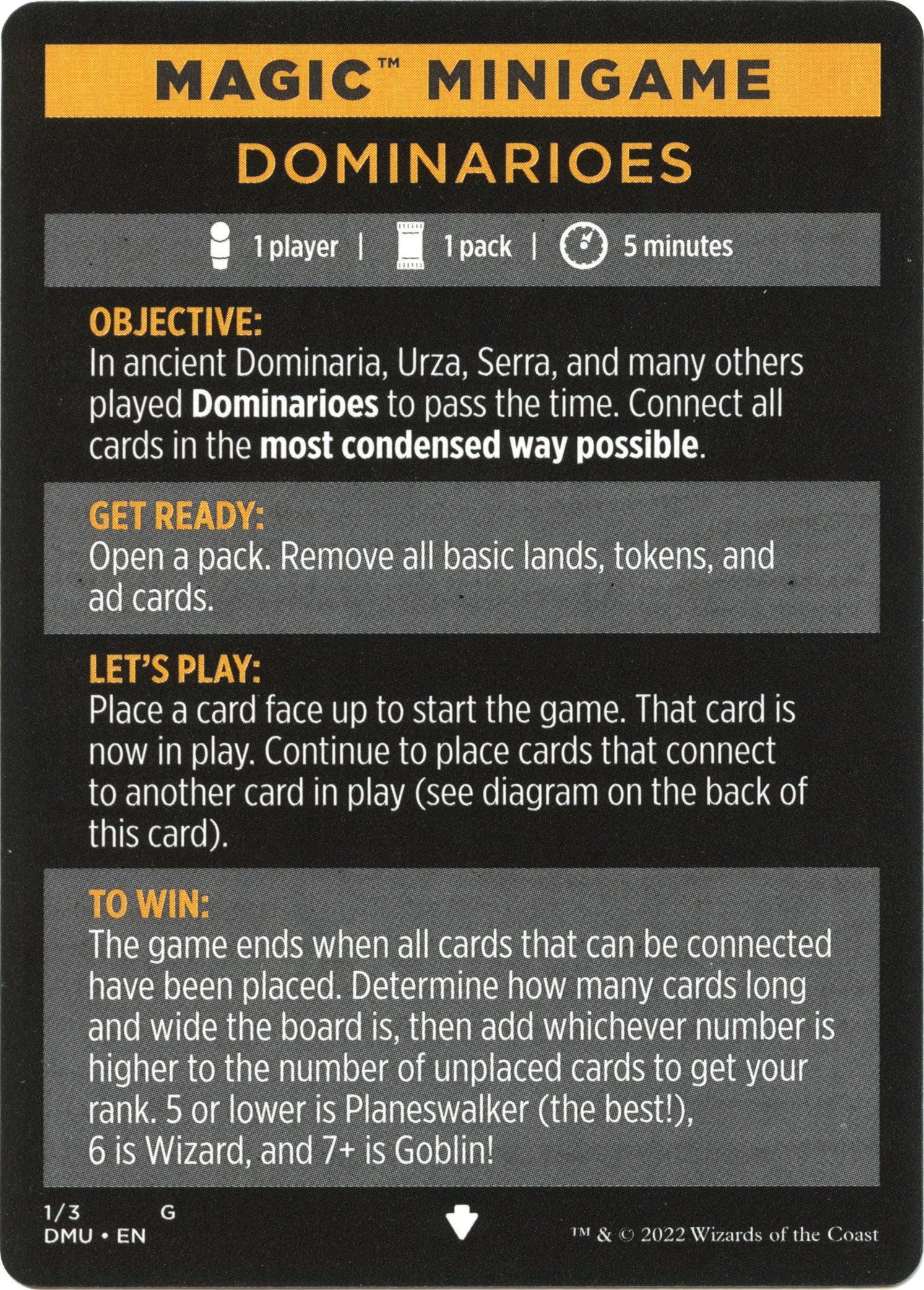 Dominarioes (Magic Minigame) [Dominaria United Minigame] | Galaxy Games LLC