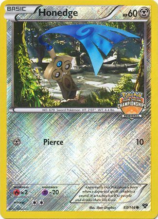 Honedge (83/146) (Regional Championship Promo) [XY: Base Set] | Galaxy Games LLC