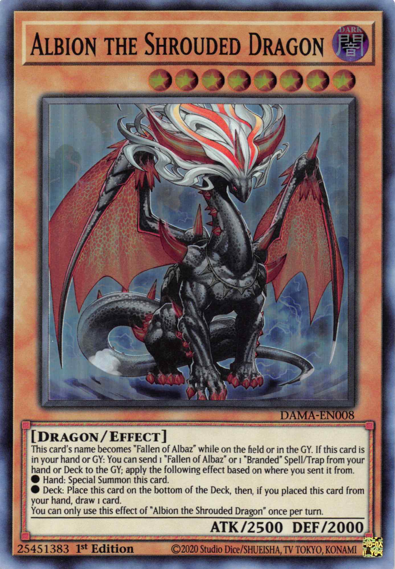 Albion the Shrouded Dragon [DAMA-EN008] Super Rare | Galaxy Games LLC