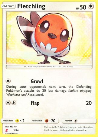 Fletchling (11/30) [Sun & Moon: Trainer Kit - Lycanroc] | Galaxy Games LLC