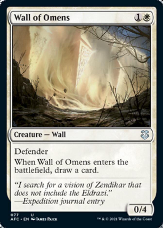 Wall of Omens [Dungeons & Dragons: Adventures in the Forgotten Realms Commander] | Galaxy Games LLC