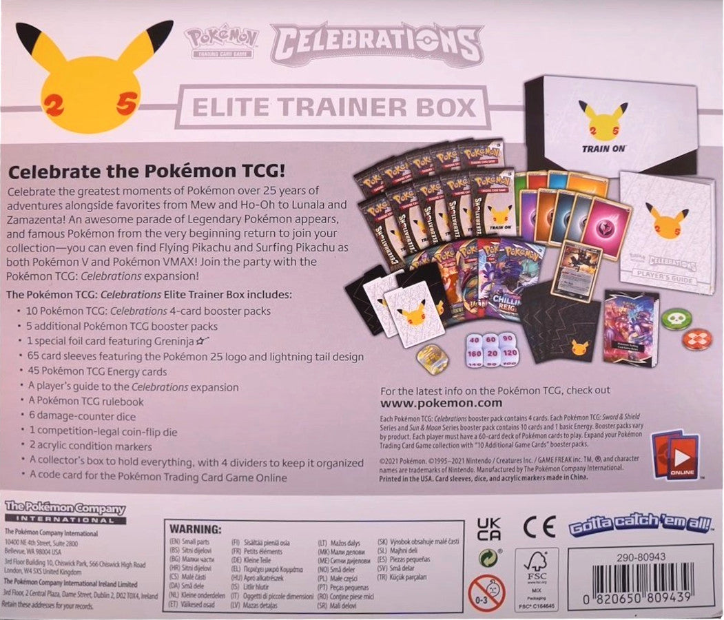 Celebrations: 25th Anniversary - Elite Trainer Box | Galaxy Games LLC