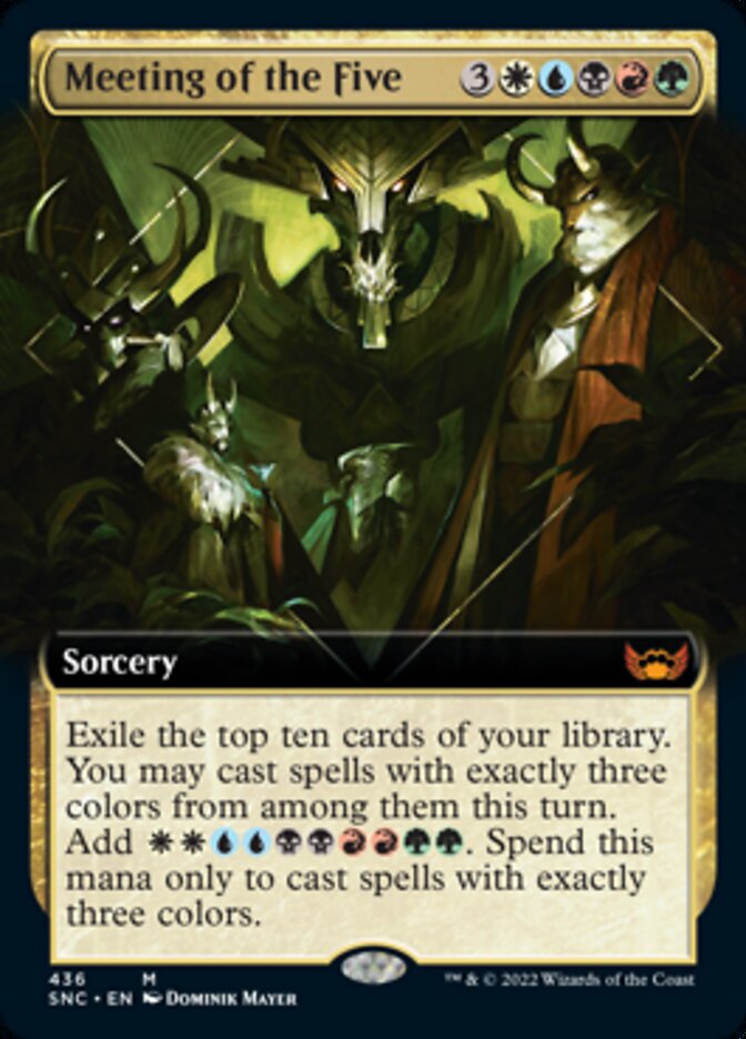 Meeting of the Five (Extended Art) [Streets of New Capenna] | Galaxy Games LLC