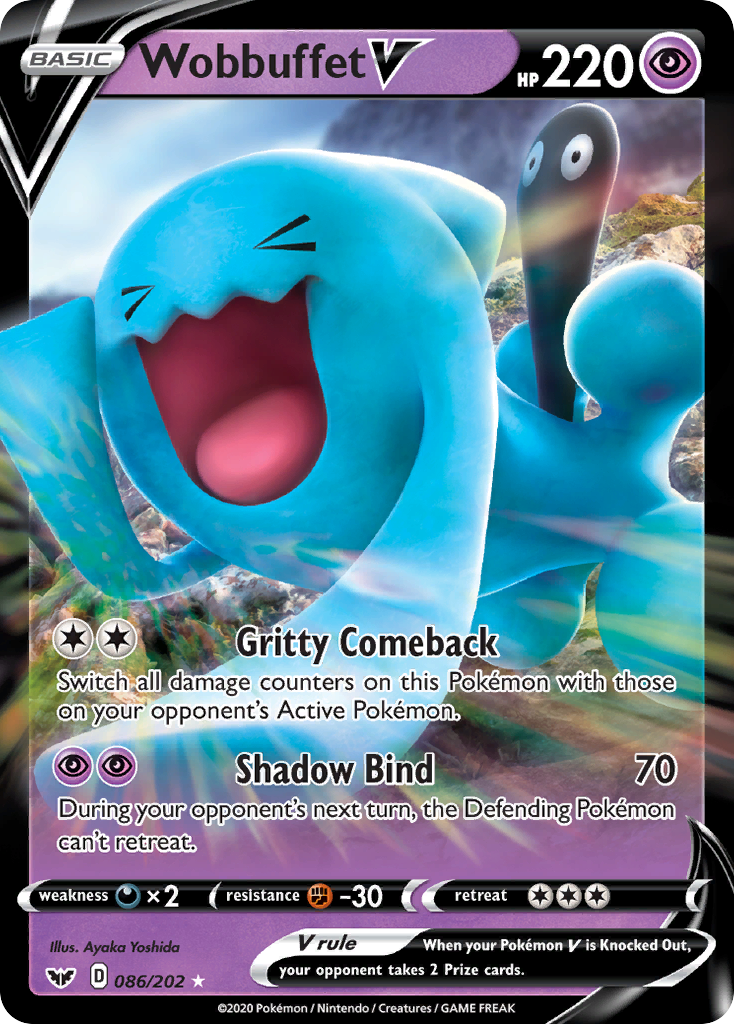 Wobbuffet V (086/202) [Sword & Shield: Base Set] | Galaxy Games LLC