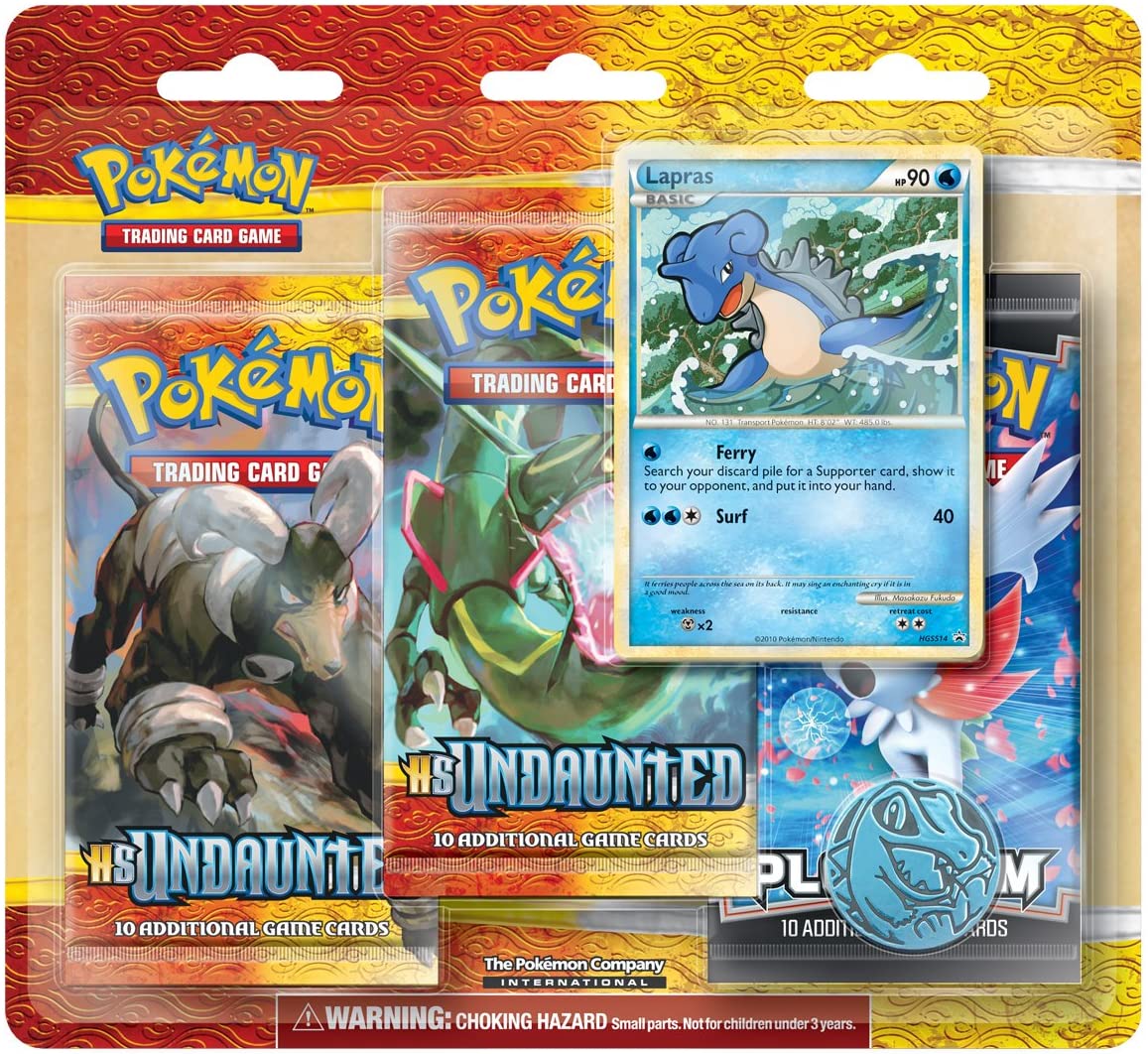 HeartGold & SoulSilver: Undaunted - 3-Pack Blister (Lapras) | Galaxy Games LLC
