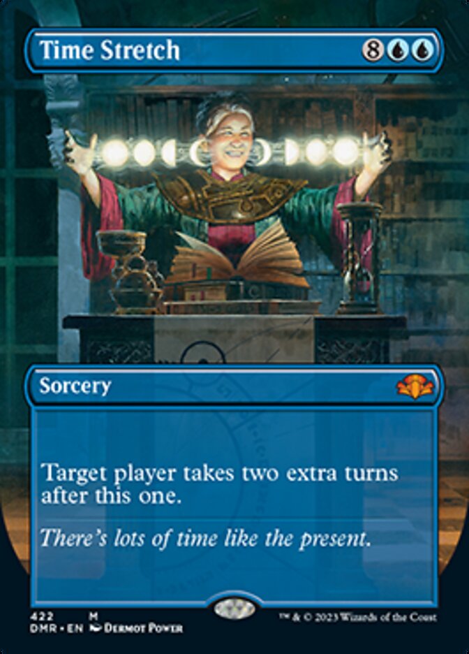 Time Stretch (Borderless Alternate Art) [Dominaria Remastered] | Galaxy Games LLC