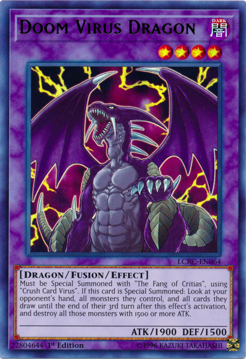 Doom Virus Dragon [LCKC-EN064] Ultra Rare | Galaxy Games LLC