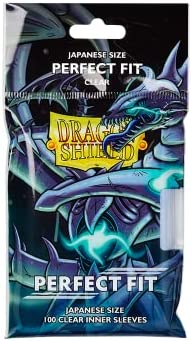 Dragon Shield Japanese Size Perfect Fit Inner Sleeves - Clear (100-Pack) | Galaxy Games LLC