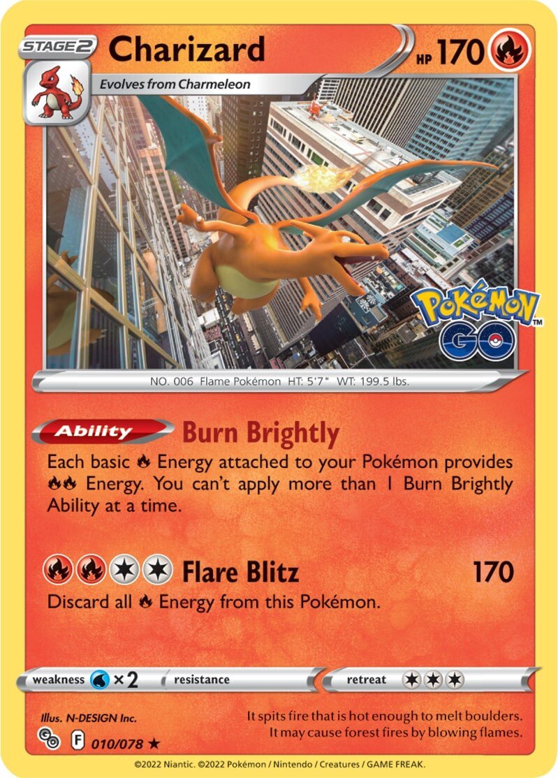 Charizard (010/078) [Pokémon GO] | Galaxy Games LLC