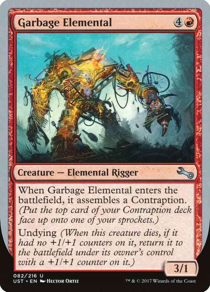 Garbage Elemental (3/1 Creature) [Unstable] | Galaxy Games LLC