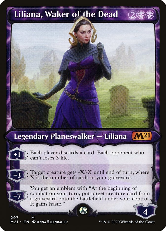 Liliana, Waker of the Dead (Showcase) [Core Set 2021] | Galaxy Games LLC