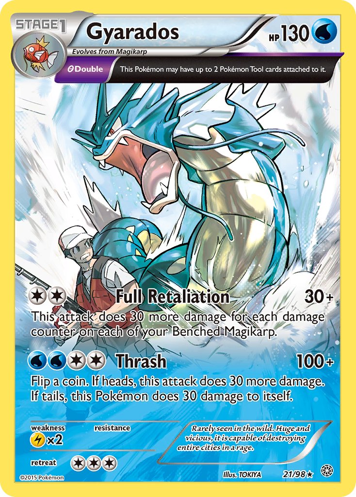 Gyarados (21/98) (Cosmos Holo) (Theme Deck Exclusive) [XY: Ancient Origins] | Galaxy Games LLC