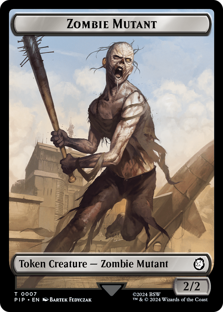 Treasure (0019) // Zombie Mutant Double-Sided Token [Fallout Tokens] | Galaxy Games LLC