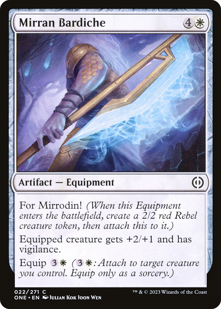 Mirran Bardiche [Phyrexia: All Will Be One] | Galaxy Games LLC