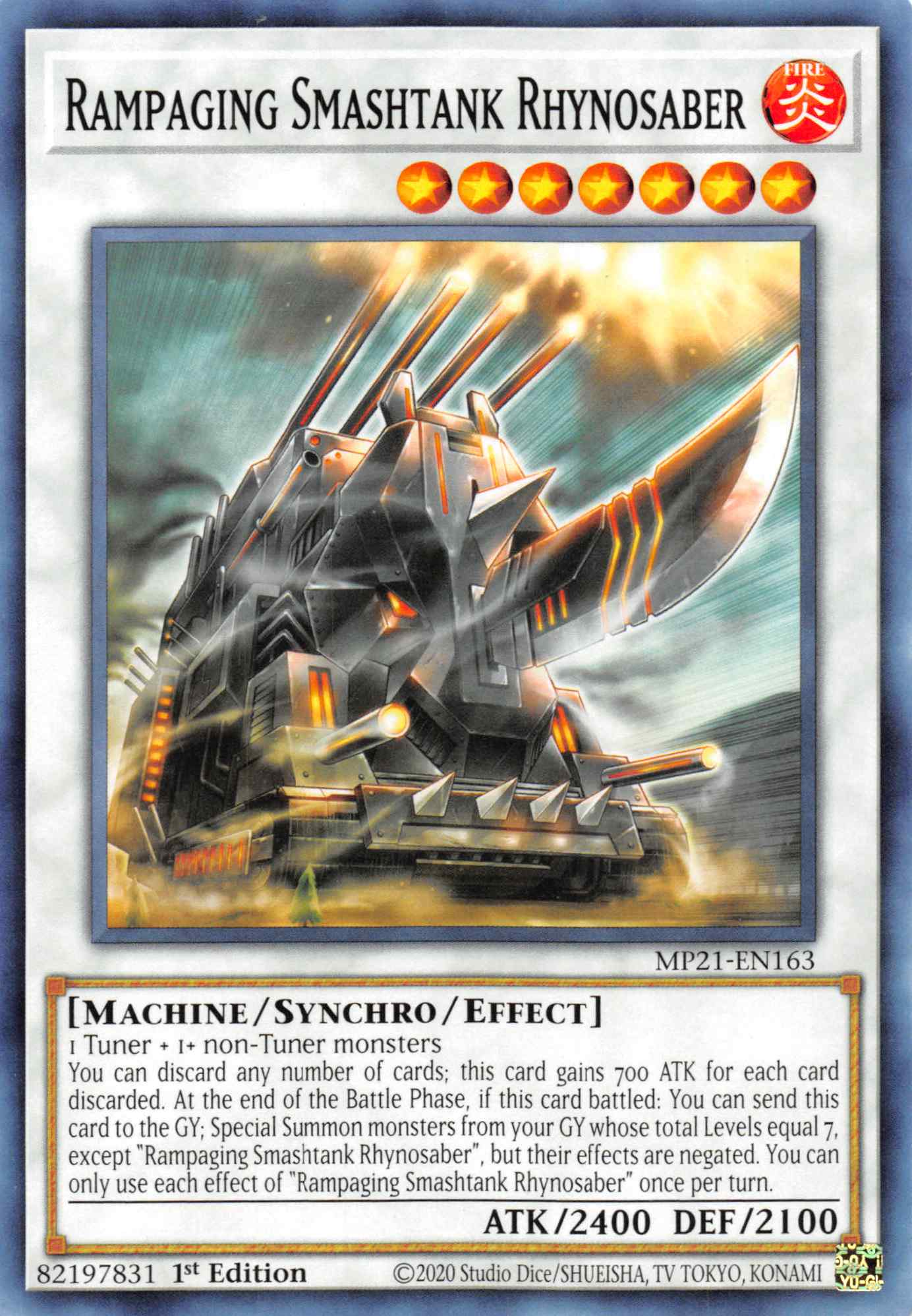 Rampaging Smashtank Rhynosaber [MP21-EN163] Common | Galaxy Games LLC