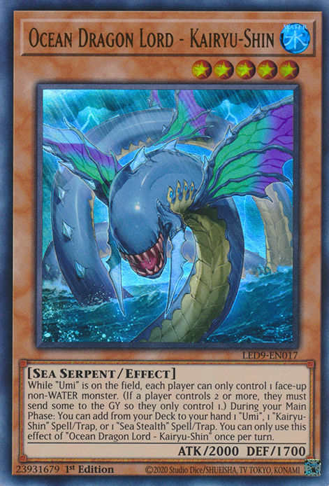 Ocean Dragon Lord - Kairyu-Shin [LED9-EN017] Ultra Rare | Galaxy Games LLC