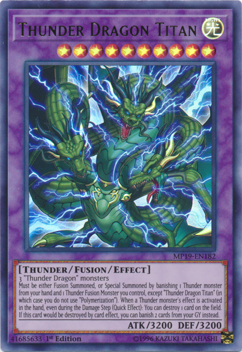 Thunder Dragon Titan [MP19-EN182] Ultra Rare | Galaxy Games LLC